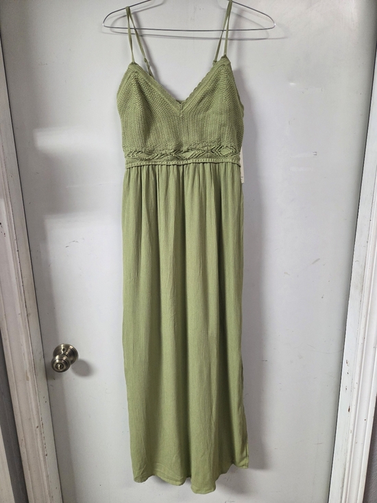 No Boundaries Dresses & Skirts - No Boundaries Light Green Knit-Top Maxi Dress